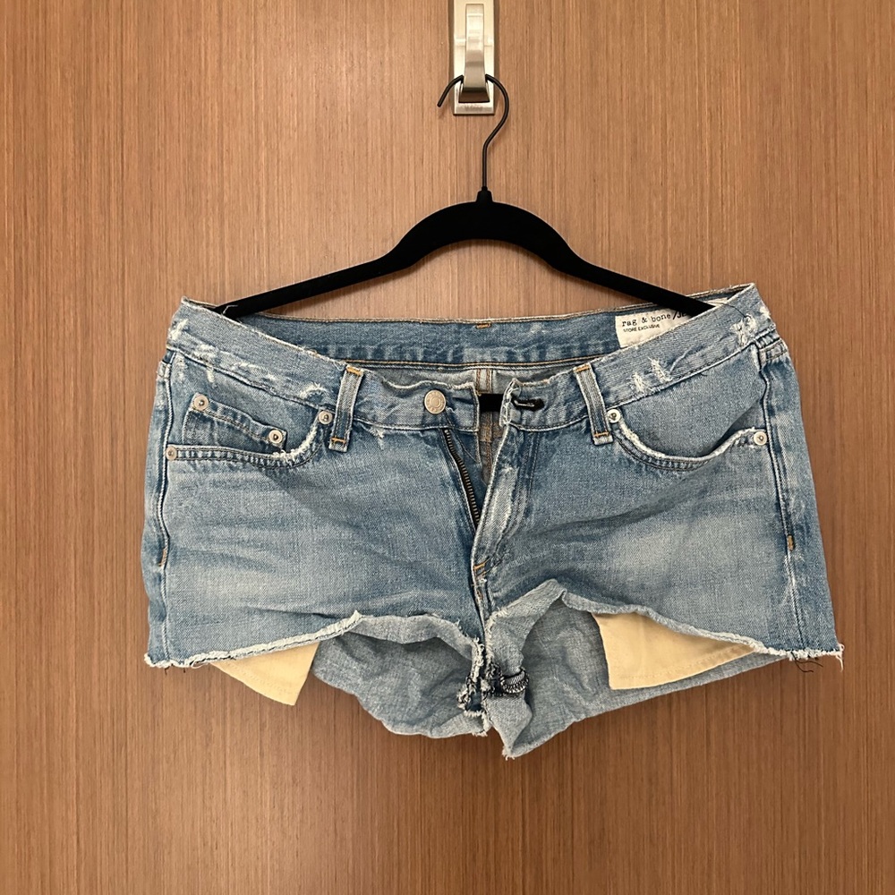 RAG & BONE Blue Denim Shorts